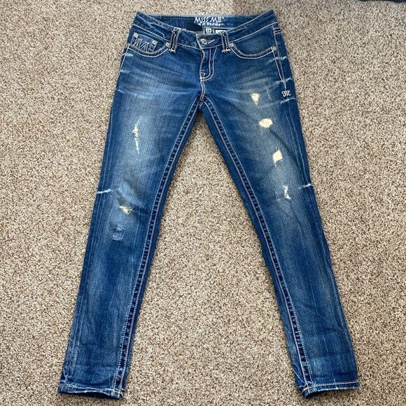 Miss Me The M Series Distressed Skinny Jeans Size 26 - Picture 6 of 12